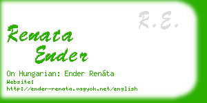 renata ender business card